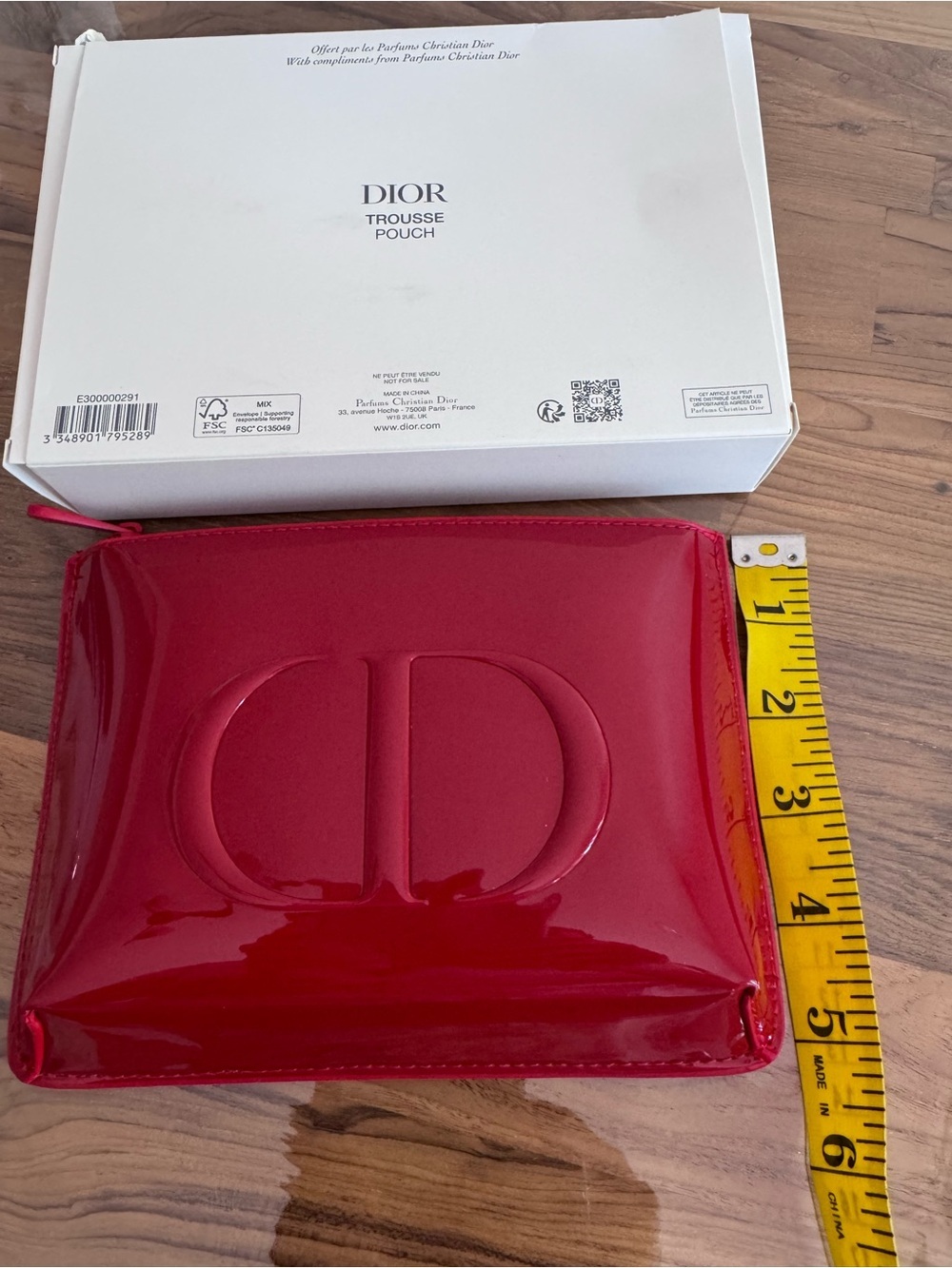GWP Dior Glossy Patent CD Pouch in Cherry Red - Picture 4 of 5